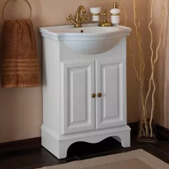 Тумба для комплекта La Beaute Classic Michel 60 белый матовый, фурнитура бронза BMI60LBO.BR