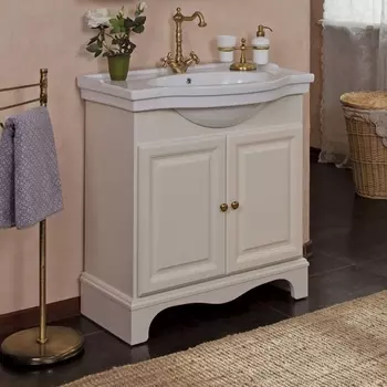 Тумба для комплекта La Beaute Classic Michel 80 слоновая кость матовый, фурнитура бронза BMI80AVO.BR