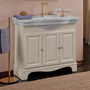 Тумба для комплекта La Beaute Classic Michel 100 слоновая кость матовый, фурнитура золото BMI100AVO.ОR