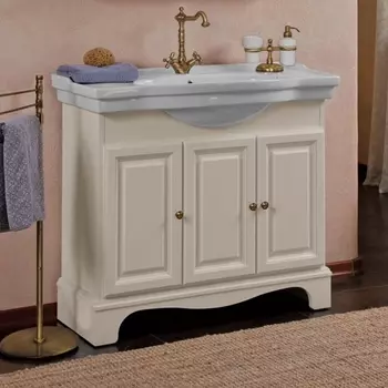 Тумба для комплекта La Beaute Classic Michel 100 слоновая кость матовый, фурнитура бронза BMI100AVO.BR