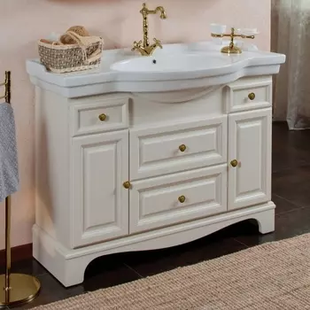 Тумба для комплекта La Beaute Classic Michel 120 слоновая кость матовый, фурнитура бронза BMI120AVO.BR