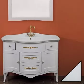Тумба для комплекта La Beaute Classic Sabrina C белый глянец, фурнитура золото BSA102LBL.C.OR