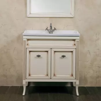 Тумба для комплекта La Beaute Classic Vivien Porta 80 слоновая кость с патиной, фурнитура серебро BVI80P.AVP.СR