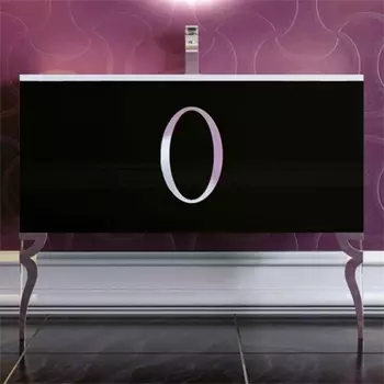 Тумба для комплекта La Beaute Gard 90 черная, фурнитура хром BGd2