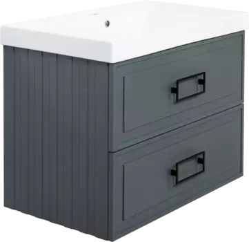 Тумба для комплекта La Fenice Cubo Twin 80 серая FNC-01-CUB-G-80-2