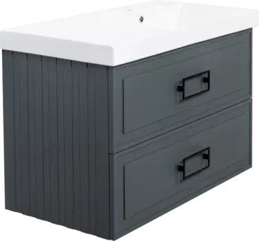 Тумба для комплекта La Fenice Cubo Twin 90 серая FNC-01-CUB-G-90-2