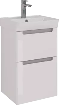 Тумба для комплекта Lemark Buno 45 белая глянцевая, 2 ящика LM04B45T