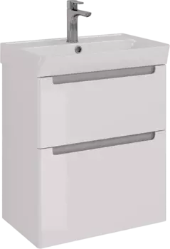 Тумба для комплекта Lemark Buno 60 белая глянцевая, 2 ящика LM04B60T