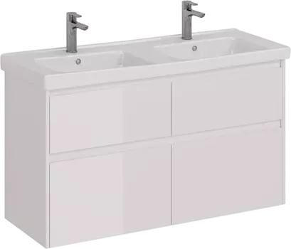 Тумба для комплекта Lemark Combi 120 белая глянцевая LM03C125T