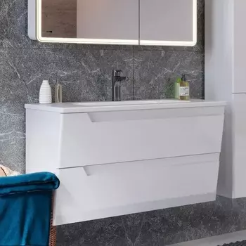 Тумба для комплекта Lemark Miano 100 белая глянцевая LM06M100T