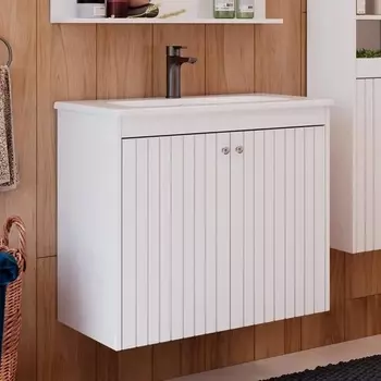 Тумба для комплекта Lemark Romance 80 белая глянцевая LM07R80T