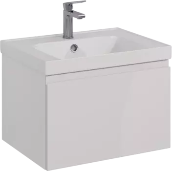 Тумба для комплекта Lemark Veon mini 60 белая глянцевая, 1 ящик LM02VM60T