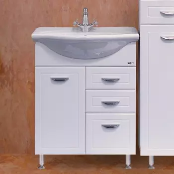 Тумба для комплекта Misty Дрея 65 2 ящика, с бельевой корзиной Э-Дре01065-01К2Я