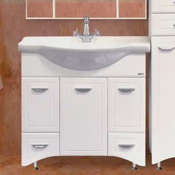 Тумба для комплекта Misty Дрея 85 2 ящика, с бельевой корзиной Э-Дре01086-01К2Я