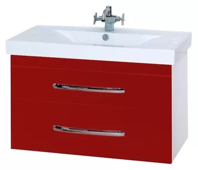 Тумба для комплекта Misty Эмилия 90 подвесная красная П-Эми01090-041По