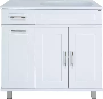 Тумба для комплекта Misty Купер 90 R с бельевой корзиной П-Куп01090-012БкП