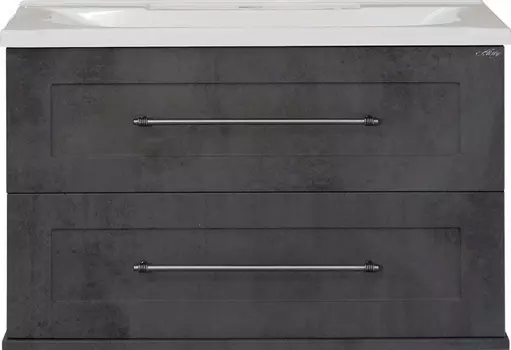 Тумба для комплекта Misty Марта 80 подвесная, темный бетон П-Мрт-01080-2513П