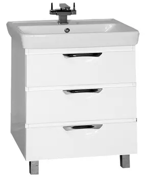 Тумба для комплекта Misty Жасмин 70 белая, 3 ящика