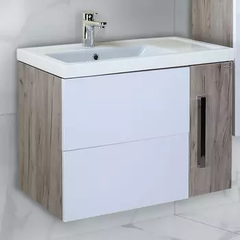 Тумба для комплекта Onika Нео 80.13 белая, дуб серый крафт 108044