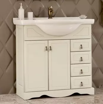 Тумба для комплекта Opadiris Клио 80 напольная, слоновая кость 00-00000237