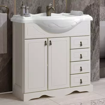 Тумба для комплекта Opadiris Клио 85 напольная, слоновая кость 00-00002835