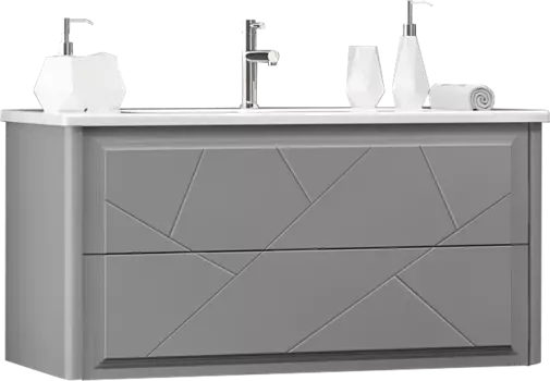 Тумба для комплекта Opadiris Луиджи 100 подвесная, серая 00-00006178