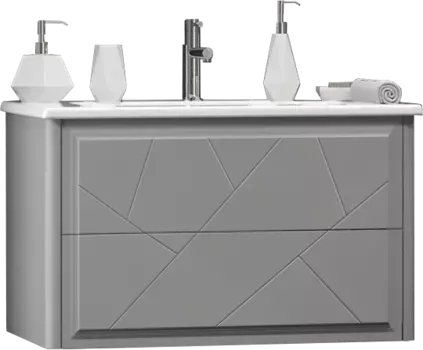 Тумба для комплекта Opadiris Луиджи 80 подвесная, серая 00-00006180