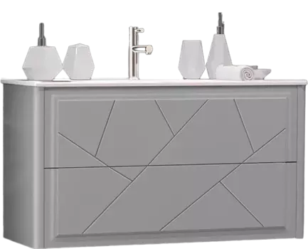 Тумба для комплекта Opadiris Луиджи 90 подвесная, серая матовая 00-00005940