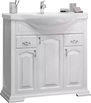 Тумба для комплекта Opadiris Риспекто 85 белая, под раковину Сенеж 00-00006704