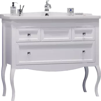 Тумба для комплекта Opadiris Валери 105 белая 00-00006751