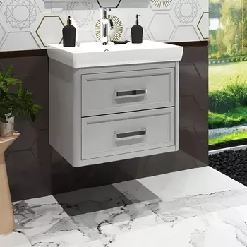 Тумба для комплекта Opadiris Вегас 60 подвесная, серая 00-00003684