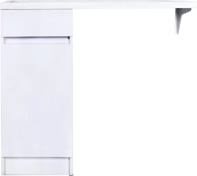 Тумба для комплекта Orange Sistema 40 L белый глянец, с бельевой корзиной, под стиральную машину STK-40TUW+RAL