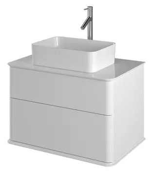 Тумба для комплекта подвесная Creto Stella 80 см белый глянец, 16-CRE50/80/