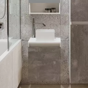 Тумба для комплекта Runo Бари 40 железный камень 00-00001376