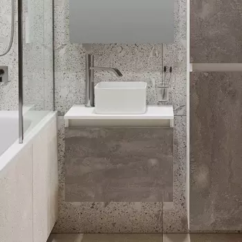 Тумба для комплекта Runo Бари 50 железный камень 00-00001377