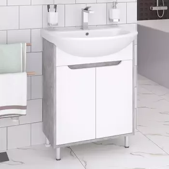 Тумба для комплекта Runo Эко 50 серый бетон 00-00001326