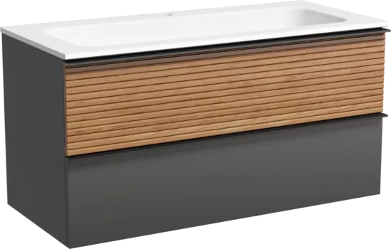 Тумба для комплекта Sancos Delta 100 дуб красный, графит DL100GR