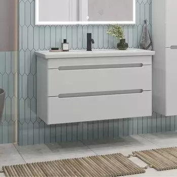 Тумба для комплекта Sanstar Адель 100 подвесная, белая 386.1-1.4.1.