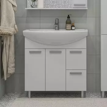 Тумба для комплекта Sanstar Аура 80 белая 299.1-1.4.1.