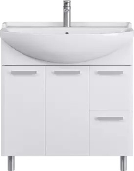 Тумба для комплекта Sanstar Аура 80 напольная, белая 344.1-1.4.1.