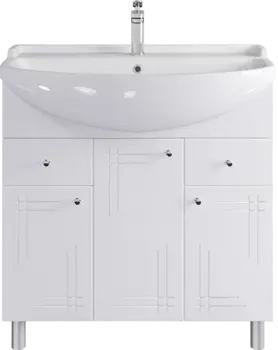 Тумба для комплекта Sanstar Июнь 80 напольная, белая 343.1-1.4.1.