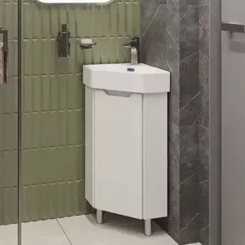 Тумба для комплекта Sanstar Лайн 35 угловая, напольная, белая 399.1-1.4.1.