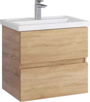 Тумба для комплекта Sanstar Тоскана 60 подвесная, дуб сонома светлый 391.1-1.4.1.