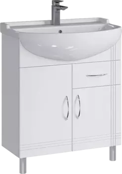 Тумба для комплекта Sanstar Вольга 70 напольная, белая 339.1-1.4.1.