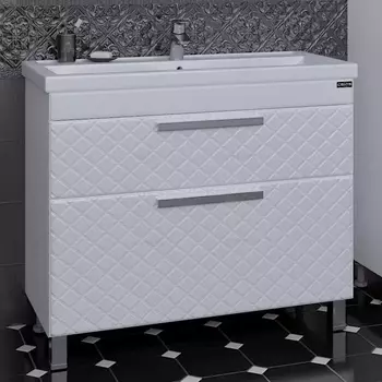 Тумба для комплекта СанТа Калипсо NEW 100 напольная 2 ящика 217011лN