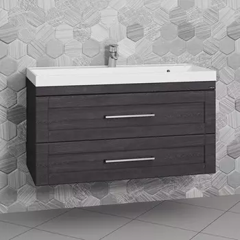 Тумба для комплекта СанТа Венера 100 подвесная, дуб шале графит 221022