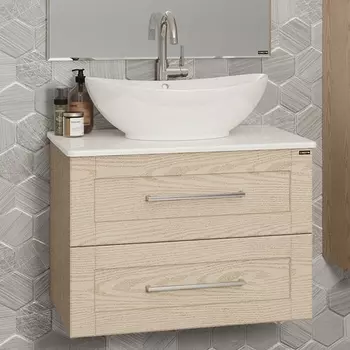 Тумба для комплекта СанТа Венера 70 дуб бежевый, подвесная, со столешницей 221008