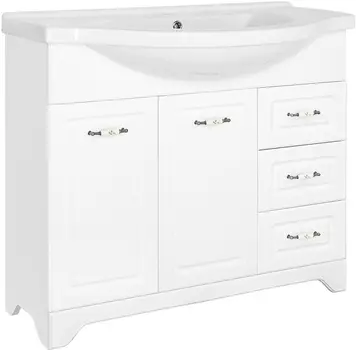 Тумба для комплекта Style Line Олеандр-2 100 Люкс, белая ЛС-00000584