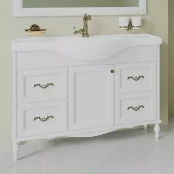 Тумба для комплекта ValenHouse Астер 120 светлое дерево, фурнитура бронза А120_ТББ