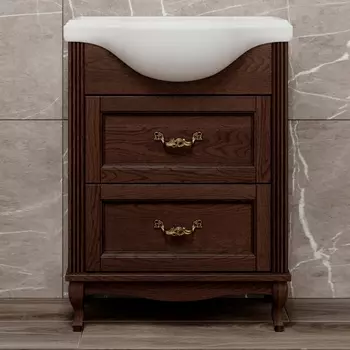 Тумба для комплекта ValenHouse Эллина 65 кальяри, 2 ящика, ручки бронза E265_ТКБ